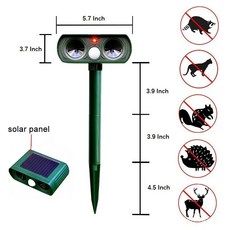 퇴치기 애완 동물 강아지 초음파 안티 짖는 장치 방수 태양 Repeller 야외 개 중지 아니 나무 껍질 제어 훈련 공급