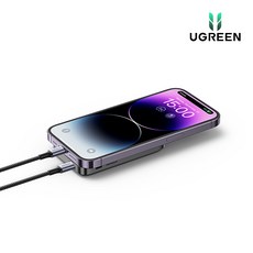 유그린 맥세이프 무선 충전기 유무선 보조배터리 최대출력 22.5W 10000mAh PD 충전, 맥세이프 보조배터리(15086)