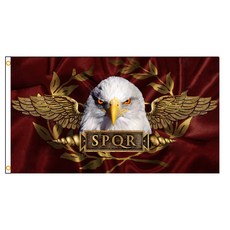 원원 로마 90x150cm SPQR 제국 독수리 깃발, A, 1개