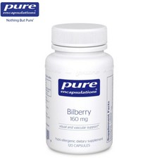 미국 Pure Encapsulations 빌베리 Bilberry 160 mg 120캡슐, 120정, 1개