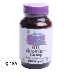 블루보넷 GTF 크로뮴 200mcg 글루텐 프리 베지 캡, 1개, 100정