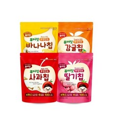 퓨어잇 동결건조 과일칩 4종 세트, 감귤, 사과, 딸기, 바나나, 2세트