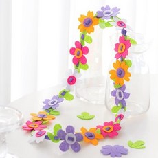 부직포 펠트 꽃 목걸이 만들기 DIY 키트