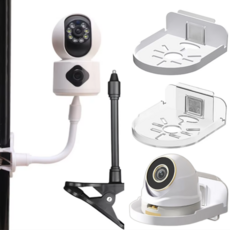 광휘몰 홈캠 펫캠 홈카메라 CCTV 거치대 브라켓 무타공 받침대 가정집 반려집 필수품 각도조절, 홈카메라cctv막대브라켓 블랙, 블랙, 1개, 막대