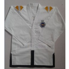 주짓수도복 유도복 패치 새로운 ITF 태권도 유니폼 1 3 Dan Black Belts Black Stripe Around the Bottom Hem of Jacket