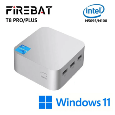 [7일배송] FIREBAT T8 프로 플러스 미니 PC 윈도우 포함 인텔 N5095 N100 데스크탑 게이밍 컴퓨터 8GB 16GB 256GB 512GB DDR4 DDR5 WIFI, 8GB 256GB EU