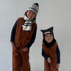 유아 키즈 주니어 고유 겨울 세트로조끼 아동 아우터 도톰 벨벳 조끼 데일리룩 등원룩