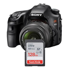 소니 알파 A65 DSLR 카메라 메모리카드 샌디스크 울트라SD 128GB - 소니a65