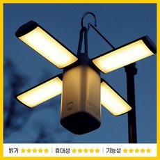 다룸 폴딩 LED 캠핑랜턴 충전식 휴대용 대용량 보조배터리 조명 감성 차박 등산 인테리어, 아이보리, 1개