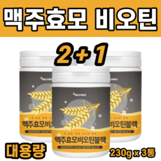비오틴 맥주효모 분말 파우더 먹는법 검정 보리 쌀 콩 효능 효과 사카로미세스 세레비시아 아라비아검 변성전분 모발관리복합식품 머리빠짐, 2+1통(6개월분)