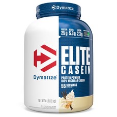 Dymatize Nutrition 엘리트 카제인 부드러운 바닐라 4 lb (1.8 kg), 상세 설명 참조0, 상세 설명 참조0