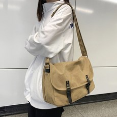 가방 책 빈티지 데일리 학생 백 크로스 베이지 대
