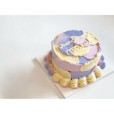 댕댕마을 | 강아지케이크 홀 원형케이크 반려동물 생일케이크 입체케이크, 고구마필링X, 기본제누와즈, 10cm, 1개