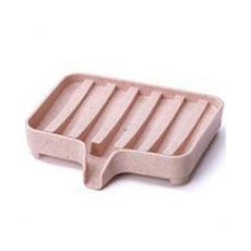 비누 쟁반 비누 쟁반 욕실 주방 미끄럼 방지 쟁반 배수기 건조 쟁반, 분홍색, 1개