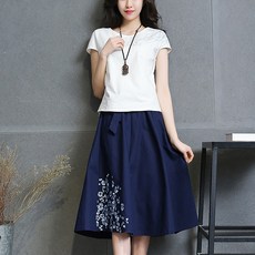 여자 생활 한복 퓨전 개량 치마 스커트