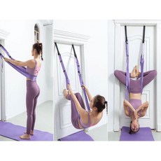 다양한 운동을 위한 홈트용 플라잉 요가 문틀 기구 논슬립, 스트랩형 핑크