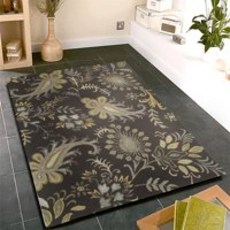 lr home glamour 스모그 그레이 8피트x 10피트페이즐리 직사각형 실내 카펫