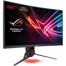 ASUS ROG STRIX 커브 XG32VQ 32인치(31.5인치) WQHD(2560 x 1440) VA 최대 144Hz 125% sRGB DP HDMI FreeSync AuraSyn, 단일옵션