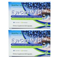 메디플러스 아이 케어 멀티 60정 2팩 MediPlus Eye Care Multi 60Caps, 2개