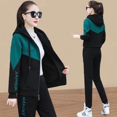 여성 트레이닝복 세트 긴팔 후드 캐주얼 박시 상하복