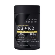 스포츠리서치 D3+K2 160정, 1개, 1정
