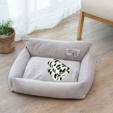 고양이 쿠션 침대 쇼파 강아지 애완동물, K. 밝은 회색+담요
