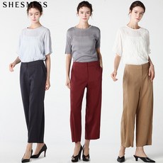 쉬즈미스 쉬즈미스(SHESMISS) 밀키 뒷밴딩 린넨 와이드 팬츠 (택가격:178000원)