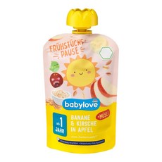 dm 베이비러브 이유식 파우치 바나나 체리 사과 뮤즐리 100g