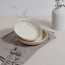 시라쿠스 로렐리프 찬기 종지 앞접시, L(16cm), 2개, 블루로렐