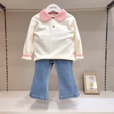[아가방] 논현점* 60% 할인/ 귀요미 부츠컷 데님/밝은 느낌에 연청으로 봄 데일리 팬츠