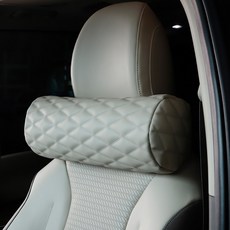카디즈 K8 GL3 전용 목이 편안한 차량용 가죽 목쿠션 1PCS (가로 다이아몬드 패턴), 블랙, 1개