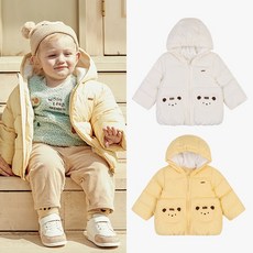 아가방 중계점 클라벨 웰론 점퍼 2Color (IVORY YELLOW) *24년 겨울신상* 주머니에 귀여운 포인트! 후드 디자인의 가볍고 따뜻한 매일 입고 싶은 데일리 점퍼