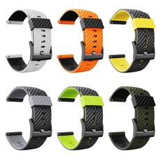순토 스파르탄 7/스포츠 손목 HR/Suunto 9 /Suunto D5 조정 가능한 실리콘 2 색 스포츠 밴드 용 교체 용 스트랩|워치 밴드|, 1개, 단일, Black Gray