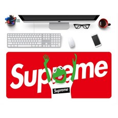 40x90cm Supreme 슈프림 키보드 마우스 대형 장패드, 1개, 개구리