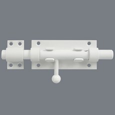 Alise 슬라이드 볼트 게이트 래치 자물쇠 튼튼한 배럴 안전 도어락 펜스 게이트용 양면 하드웨어 15 2cm 6인치 솔리드 SUS304 스테인리스 스틸 잠금 장치 화이트 마감, 블랙., 10 Inch, 1개