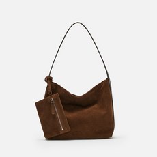 ROHSEOUL 11/24순차출고 Mini pulpy hobo bag Suede Chestnut