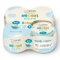 상하목장 유기농 베이비 요구르트(1단계 플레인) 340g(85gx4개) 매일유업 냉장, 85g, 4개