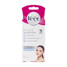Veet 비트 퓨어 콜드 왁스 페이스 스트립 20개입 Pure Cold Wax Strips Face, 1개, 1g