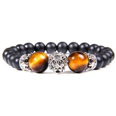 패션 팔찌 Craft Lion Charm Bracelet Men Handmade Elastic Bracelets Women Jewelry Poli [A00109370]