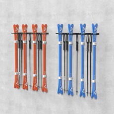 벽걸이 스키거치대 스키진열대 다중 스키랙 보관대, 블랙(5쌍보관가능)길이79CM, 04. 블랙 / 5개형