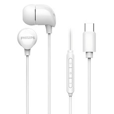 PHILIPS 飛利浦 10mm 驅動器通道 C 型有線耳機, 白色