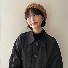 소프트 뽀글이 양털 베레모 빵모자 4color