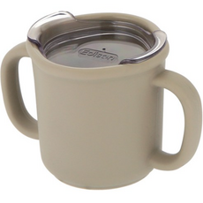 에디슨 국산 프리미엄 실리콘 트레이닝 컵 200ml, 베이지, 4개