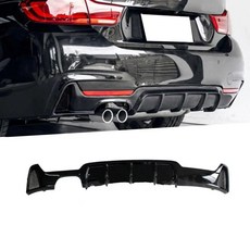 ABS 카본룩 리어 디퓨저 BMW 4시리즈 F32 F36 M스포츠 12-18년형 글로스 블랙 범퍼 스포일러 C 스타일 카본 look, B 스타일 유광 Black