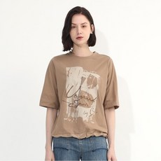 보니스팍스
 보니스팍스 본사직영 전면 프린트 자수 디테일 티셔츠 -BB22TS060