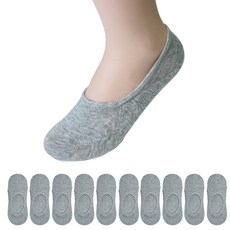비바슈슈 쫀쫀한 남성용 논슬립 페이크삭스 실속형 10켤례 (250~270mm)