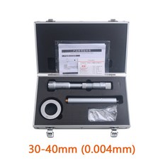 고정밀 3 점 내경 기계식 마이크로미터 3 턱 내부 구멍 내부 원형 측정 25 100mm 0 005, 30-40mm, 1개