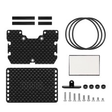INJORA 더블 데커 탄소 섬유 플레이트 배터리 ESC 리시버 트레이 1/18 RC 크롤러 TRX4M, 01 Battery ESC Tray, 1개