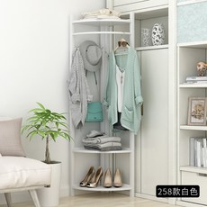 북유럽 모던 코너 행거 철제 코너장 옷걸이 침실 옷걸이, 1개, 화이트