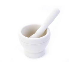 박격포와 유봉 향신료 분쇄기 수동 매쉬 마늘 허브 고추 분쇄기 가정용 매셔 주방기구 도구, 하얀색, 1개
